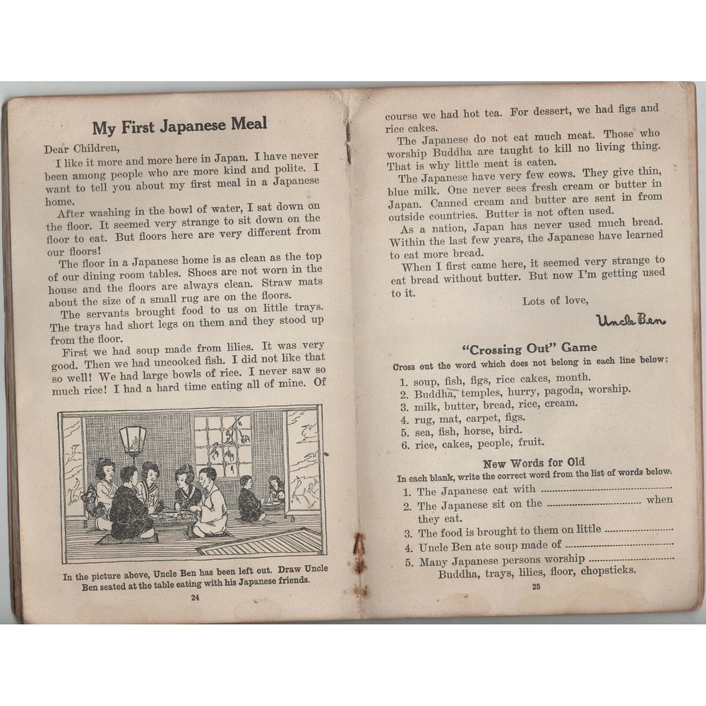 Uncle Ben in Japan The Readmore Books Antique Childrens Educational Softcover - Picture 3 of 3